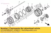 22100MBB000, Honda, outer comp., clutch honda vtr 1000 1997 1998 1999 2000 2001 2002 2003 2005 2006, New