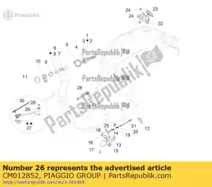 Piaggio Group CM012852 zadel kabel - Onderkant