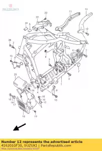 Suzuki 4162010F30 empunhadura, quadro - Lado inferior