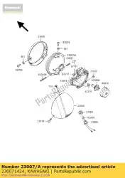 Ici, vous pouvez commander le lens-comp, lampe frontale vn800-b7 auprès de Kawasaki , avec le numéro de pièce 230071424: