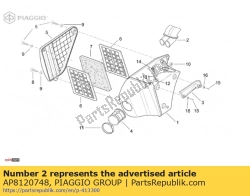 Aprilia AP8120748, W?? wlotowy, OEM: Aprilia AP8120748