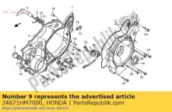 Here you can order the holder, reverse stopper wire from Honda, with part number 24871HM7000: