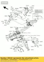 350190047, Kawasaki, Patta zr1000b7f kawasaki z 750 1000 2007 2008 2009 2010 2011 2012, Nuovo