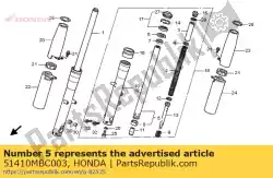 Here you can order the pipe comp., fr. Fork from Honda, with part number 51410MBC003:
