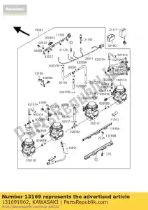 kawasaki 131691962 placa, cable del acelerador zx600-a1 - Lado inferior