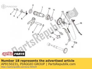 aprilia AP9150231 screw m6x12 - Bottom side