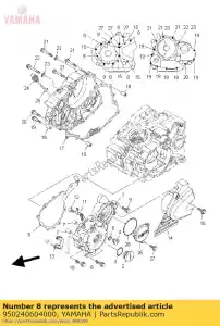 yamaha 950240604000 parafuso, flange (4km) - Lado inferior