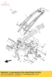 yamaha 23P211900000 cadre arrière comp. - La partie au fond