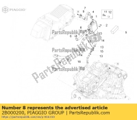 2B000200, Aprilia, Tubo de respiro blow-by, Novo