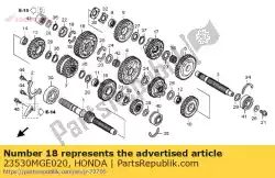 gear comp., eindoverbrenging (39t) van Honda, met onderdeel nummer 23530MGE020, bestel je hier online: