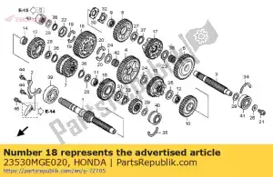 honda 23530MGE020 réducteur, transmission finale (39t) - La partie au fond