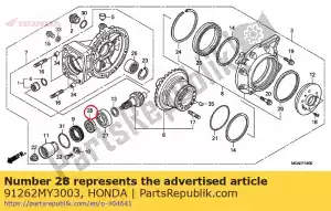 Honda 91262MY3003 sello de aceite, 39x56x7 (nok) - Lado inferior