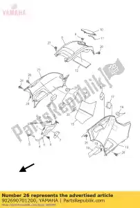 yamaha 902690701200 rebite - Lado inferior