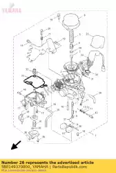 Aquí puede pedir acortar de Yamaha , con el número de pieza 5BE149370000: