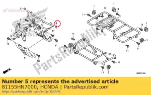 honda 81155HN7000 cap, fr. bagagedrager - Onderkant