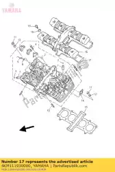 Ici, vous pouvez commander le joint, couvercle de tête 1 auprès de Yamaha , avec le numéro de pièce 4KM111930000: