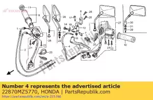 honda 22870MZ5770 cable comp., clutch - Bottom side