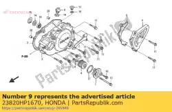 Aqui você pode pedir o comp. Guia, corrente de transmissão em Honda , com o número da peça 23820HP1670: