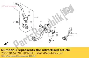 Honda 28302KZ4J20 joint, kick arm - Bottom side