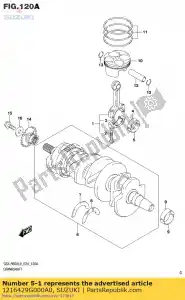 suzuki 1216429G000A0 rolamento, manivela p - Lado inferior