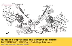 Aqui você pode pedir o conjunto de parafusos c em Honda , com o número da peça 16029MB0671: