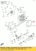 11061Y030, Kawasaki, junta, caja de misión kvf300ccf kawasaki  brute force kvf 300 2012 2013 2015 2016 2017 2018 2020 2021, Nuevo