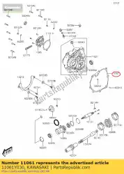 Qui puoi ordinare guarnizione, custodia per missione kvf300ccf da Kawasaki , con numero parte 11061Y030: