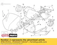 AP8149301, Piaggio Group, dashboard panel. e.blue aprilia sr ho ditech carb 125 50 150 2, New