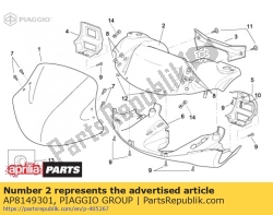 Aprilia AP8149301, Panel deski rozdzielczej. e.blue, OEM: Aprilia AP8149301