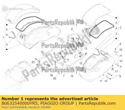 Qui puoi ordinare cassa destra, rossa da Piaggio Group , con numero parte B0632540000YR5: