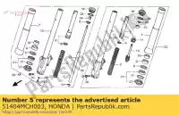 51404MCH003, Honda, collarín comp., primavera honda vtx 1800 2002 2003 2004 2005 2006, Nuevo