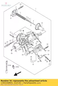 suzuki 1360248B00 tornillo - Lado inferior