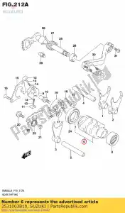 suzuki 2531003B10 leva, cambio de marchas - Lado inferior