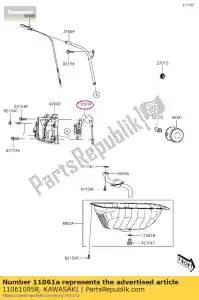 kawasaki 110610958 01 uszczelka, pompa olejowa - Dół