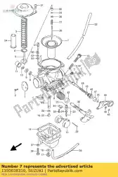 Qui puoi ordinare diaframma, carbu da Suzuki , con numero parte 1350038310: