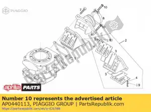 Piaggio Group AP0440113 schroef m6x25 - Onderkant