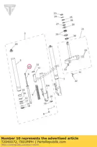 triumph T2040072 nut, cap assembly - Bottom side