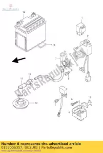 Suzuki 0155006357 parafuso - Lado inferior