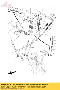 yamaha 4WM121140000 mola, válvula externa - Lado inferior
