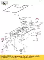 921541426, Kawasaki, tornillo, bridado, 6x14 er650eef kawasaki  er-6n 400 650 2015 2016 2017 2018 2019 2020 2021, Nuevo