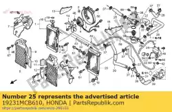 Here you can order the hose, r. Upper water from Honda, with part number 19231MCB610: