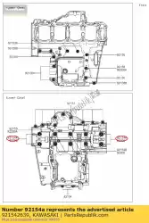 Tutaj możesz zamówić 01 ? Ruba z ko? Nierzem 9x100 od Kawasaki , z numerem części 921542639: