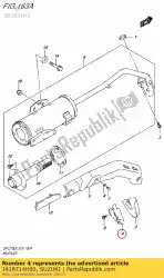 deksel, exh pijp van Suzuki, met onderdeel nummer 1418714H00, bestel je hier online: