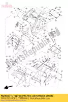 3P6Y283J00P1, Yamaha, cuerpo, frente inferior 1 yamaha fjr 1300 2006, Nuevo