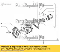 2441730001, Piaggio Group, ensemble de broche de pistolet. vespa px vespa px zapm74200, zapm743d 150 2011 2016 2017 2018, Nouveau