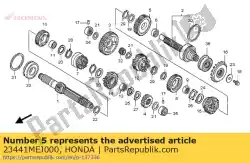 Aqui você pode pedir o engrenagem, c-2 em Honda , com o número da peça 23441MEJ000: