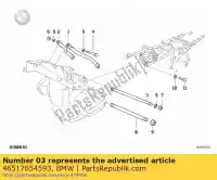 46517654593, BMW, pin - m10, l=241mm    bmw  1150 1999 2000 2001 2002 2003 2004 2005 2006, New