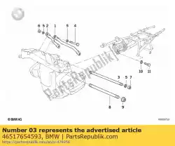 Aqui você pode pedir o pino - m10, l = 241 mm em BMW , com o número da peça 46517654593: