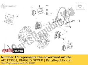 aprilia AP8133801 pinza freno rev. kit - Il fondo