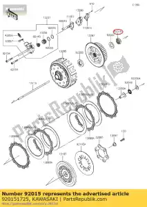 kawasaki 920151725 porca kx250-f1 - Lado inferior